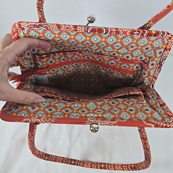 Vera Bradley Alice Shoulder Bag in Paprika Kisslock Clasp Closure - Picture 6 of 9